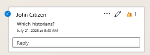 Approved comment in Word